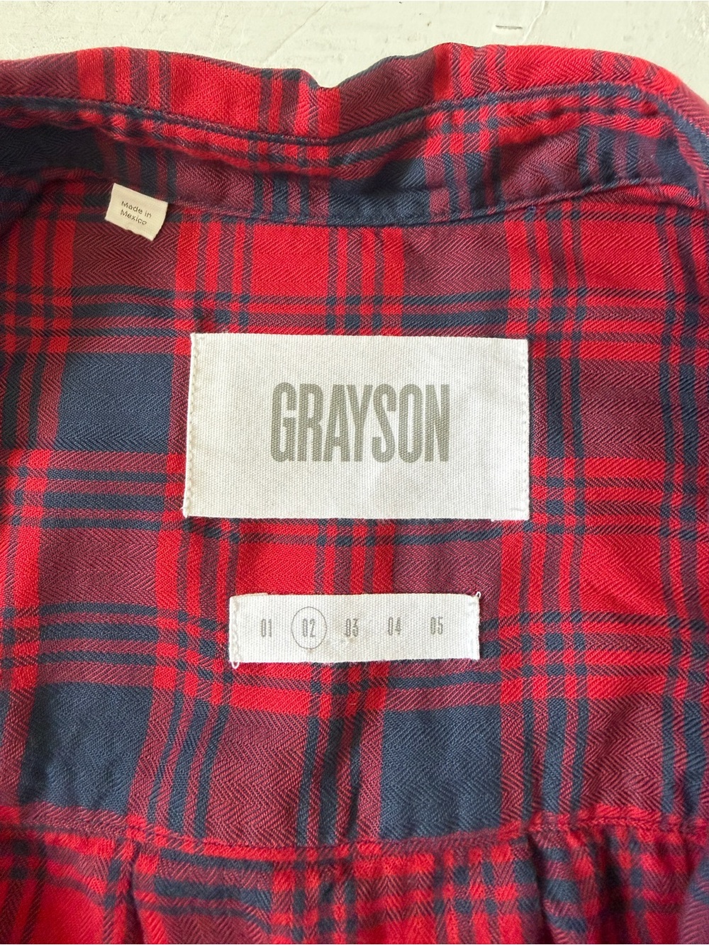 Grayson The Hero Shirt Liquid Flannel Classic Plaid Shirt Size 2 - Picture 5 of 9